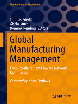 cover image of Global Manufacturing Management